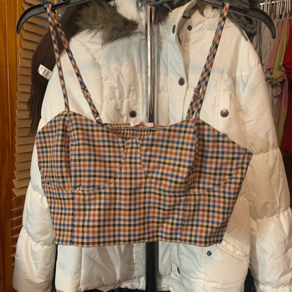 Lottie Moss (PacSun) Plaid Crop Top